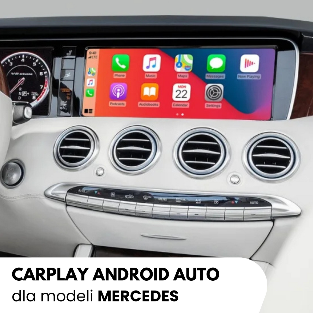 CarPlay w Mercedesie W205 – moduł Apple CarPlay i Android Auto NTG 5.0 / 5.1