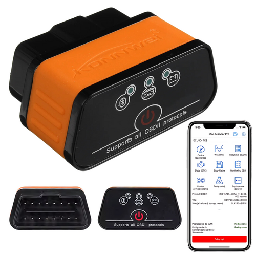 Interfejs diagnostyczny skaner OBDII OBD2 Bluetooth VPW, PWM, KWP, CAN
