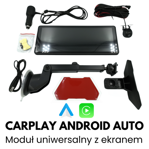 Moduł Apple CarPlay & Android Auto — Uniwersalny ekran 10" + kamera cofania