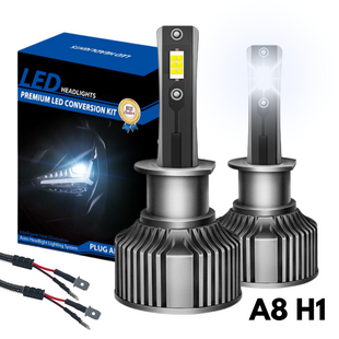 Żarówki LED A8 - H1 HOMOLOGACJA ( 9-16V / 6300K Białe / 50W / 12'000 LM ) 2 sztuki