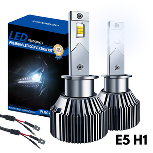 Żarówki LED E5 - H1 HOMOLOGACJA ( 9-16V / 7000K Białe / 60W / 14'000 LM ) 2 Sztuki