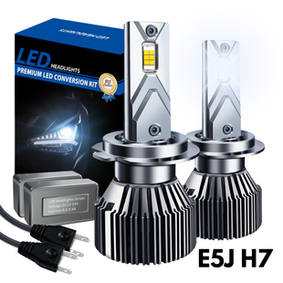 Żarówki LED E5J - H7 CANBUS HOMOLOGACJA ( 9-16V / 6200K Białe / 60W / 12'000 LM ) 2 sztuki