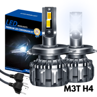 Żarówki LED M3T - H4 HOMOLOGACJA ( 12-68V / 3000K & 6800K, Żółte & Białe / 60W / 11'600 LM ) 2 sztuki