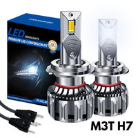 Żarówki LED M3T - H7 HOMOLOGACJA ( 12-68V / 3000K & 6800K, Żółte & Białe / 60W / 11'600 LM ) 2 sztuki