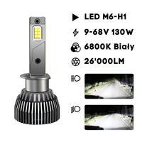 Żarówki LED M6 - H1 CANBUS HOMOLOGACJA ( 9-68V / 6800K Białe / 130W / 26'000 LM ) 2 sztuki