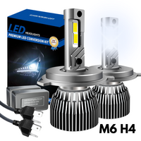 Żarówki LED M6 - H4 CANBUS HOMOLOGACJA ( 9-68V / 6800K Białe / 130W / 26'000 LM ) 2 sztuki