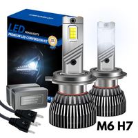 Żarówki LED M6 - H7 CANBUS HOMOLOGACJA ( 9-68V / 6800K Białe / 130W / 26'000 LM ) 2 sztuki