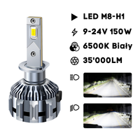 Żarówki LED M8 - H1 CANBUS HOMOLOGACJA ( 9-24V / 6800K Białe / 150W / 35'000 LM ) 2 sztuki