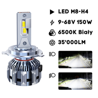 Żarówki LED M8 - H4 CANBUS HOMOLOGACJA ( 9-68V / 6800K Białe / 150W / 35'000 LM ) 2 sztuki